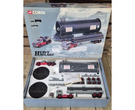 Limited edition 31014 Sunter Brothers Guy invincible long platform trailer pipe load &amp; Diamond T Ballast, Nicholas Bogies