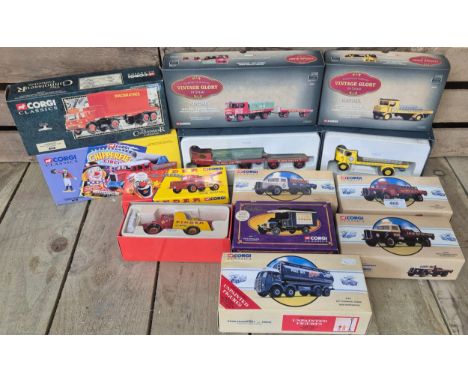 A Collection of Corgi classics Truck models; ERF cylindrical Tankard Bass Worthington, two White Soda Truck white Rock &amp; 