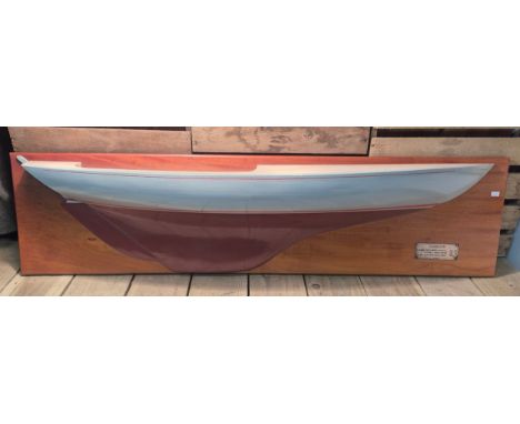 Cameleon Yacht Block with London Silver  presentation plaque with history details; designed by Knud H. Reimers Stockholm pres