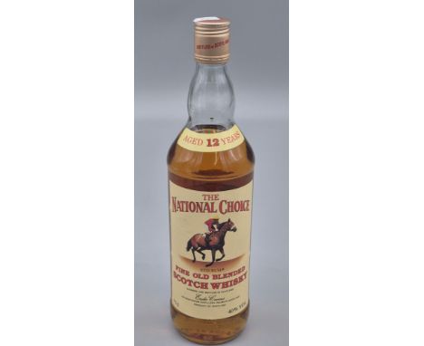 The National Choice 12 year old Scotch Whisky 1980's "Red Rum". Full and sealed. 75cl.