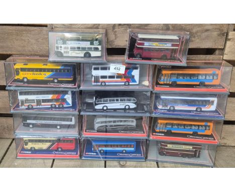 Lot of fourteen Limited editions Corgi Original Omnibus  1/76 scale collectable bus models; Stagecoach, City link, Edinburgh 