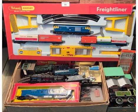 A Collection of Vintage Train Models; Tri- ang Hornby Freightline, Hornby Type 101 LNER 460 Loco, Lone Star train and track, 