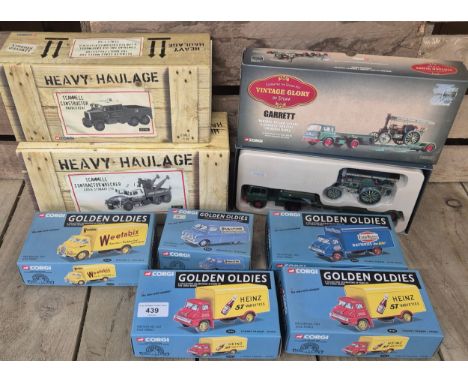 A Collection of Corgi Golden oldies &amp; Vintage Glory models; Heinze tomato ketchup, Ovaltine biscuits every ready batterie