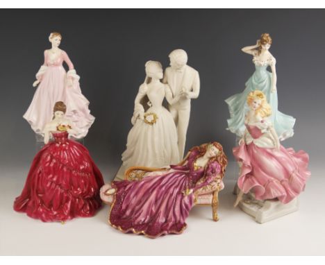 Two boxed limited edition Coalport figurines, comprising "With This Ring", numbered 45 of 7500, and "Perfect Moment", numbere