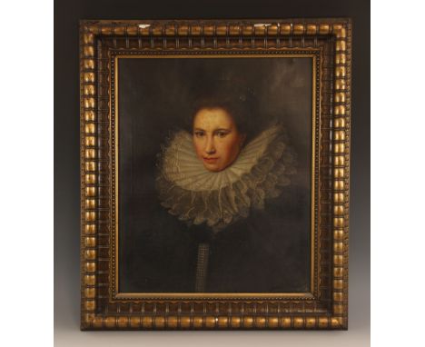 After Michiel van Miereveld (Dutch, 1567-1641),Portrait of a lady, a 19th century copy of the 17th century original,Oil on ca