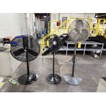 (3) Assorted Pedestal Fans (Location: Machine Room)