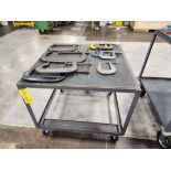 Rolling Matl. Cart W/ Assorted Clamps (Location: Machine Room)