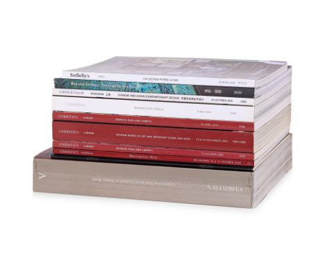 AN ASSORTMENT OF MOSTLY DECORATIVE ARTS AUCTION CATALOGUES
Primarily comprising catalogues from Christie's London, including 