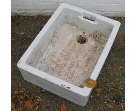 A Belfast sink, 22cm high, top 62.5cm x 47cm.