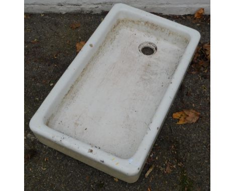 A Belfast sink, 15cm high, top 77cm x 46cm.