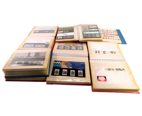 Ten albums containing first day covers and commemorative stamps, for Christmas 1976, European Architectural Heritage, County 