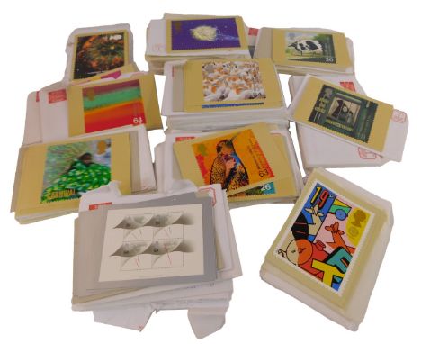 A group of the Post Office Philatelic Bureau commemorative mint stamp sets. (2 boxes)