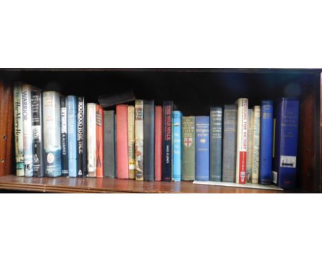 Various naval and wartime related books, including The Londons of the British Fleet, British Warship Names, Salt Junk, Triump
