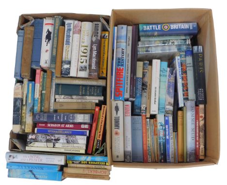 A quantity of war related books, comprising June 6th 1944, The Jubilee Book, 1915, Kaiser's Army, etc. (3 boxes)