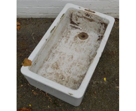 A Belfast sink, 23cm high, top 75.5cm x 44.5cm.