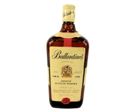 A bottle of Ballantyne's Finest Scotch Whisky, 1 1/2 US quart.