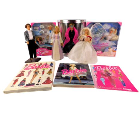 Various Barbie dolls, to include Happy Holidays, boxed, Dentist Barbie, boxed, Rapunzel, books, etc. (a quantity)