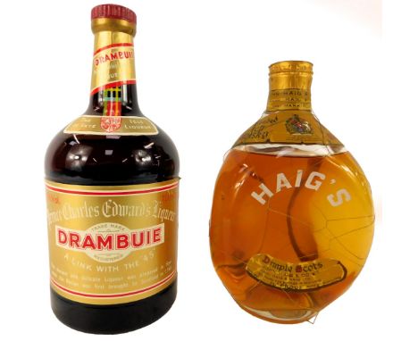 A bottle of Haigs Dimple Scotch Whisky, 70cl, together with a bottle of Drambuie, 1 litre. (2)