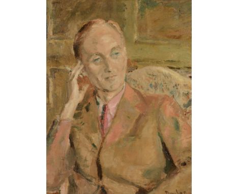 δ Ronald Ossory Dunlop (Irish 1894-1973) - The cynic Oil on canvas Signed lower right; titled on the reverse 59 x 44.5 cm. (2