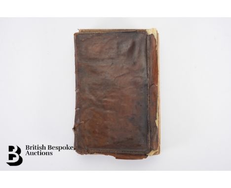 The Art of Conveyancing Explain'd, dated 1698, original leather binding with raised bands. First bound section loose from bin