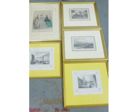 Carton containing a collection of framed prints etc., (a lot) 