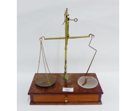 Set of travelling brass scales