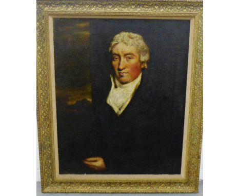 Head and Shoulders portrait of a Gent Oil-on-Canvas  Apparently unsigned, in a giltwood frame, 64 x 82cm