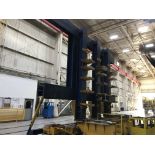 Blue Upender 8.5 ton capacity table weight 52,800 Lbs. Includes blue lift platform. No tag.