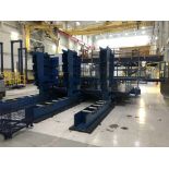 Blue Upender 85 ton capacity table weight 52,800 Lbs. Includes blue lift platform. No tag.