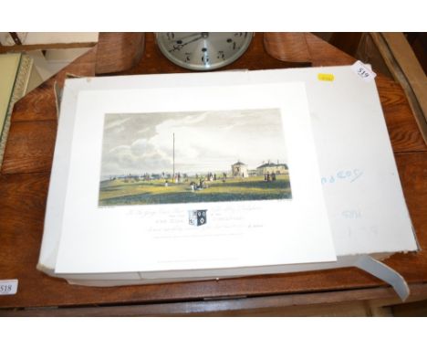 A pair of Jodhpurs size large; and a print depicting the view of "Gun Hill Southwold"