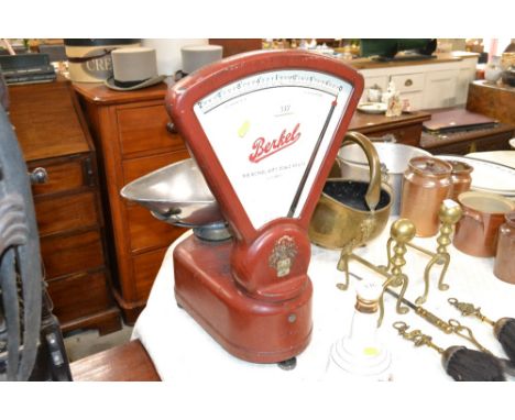 A set of vintage Berkel Auto Scale Co. Ltd London shop scales 