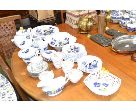 A quantity of Spode "Bluebird"; a small quantity of Coalport "Indian Tree" pattern saucers etc.