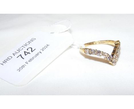 An 18ct diamond ring - approx. size K/L