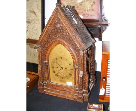 An impressive 19th century gothic bracket clock by Charles Frodsham - clock maker to The Queen, twin fusee movement and decor