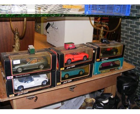 Six boxed Special Edition die cast model vehicles, together with three loose 