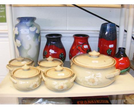 Selection of modern Poole Pottery, Denby Pottery 