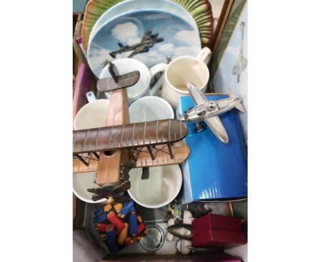 Victorian plate printed with a study of Lord Roberts, two Royal Doulton Ltd ed. Lancaster related plates, various aircraft re