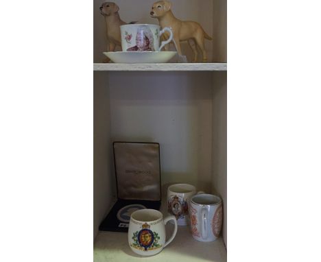 A Mixed Lot of Victorian and Later Pottery and China, to include a Queen Victoria Diamond Jubilee 1897 cup and saucer, a Vict