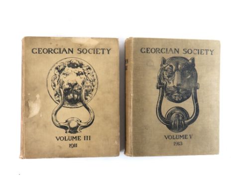 Georgian Society:&nbsp;Records of Eighteenth Century Domestic Architecture and Decoration in Ireland,&nbsp;Vols. III &amp; V,