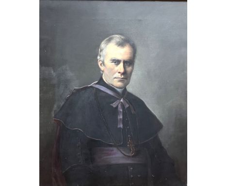 19th Century Irish School Portrait of Archbishop Thomas G. Croke 1824-1902. O.O.C., 92cms x 76cms (36" x 30") (1) Set against