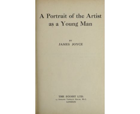 First English Edition Printed Sheets Joyce (James)&nbsp;Portrait of the Artist as a Young Man, 8vo, London (Egoist Ltd.) [191