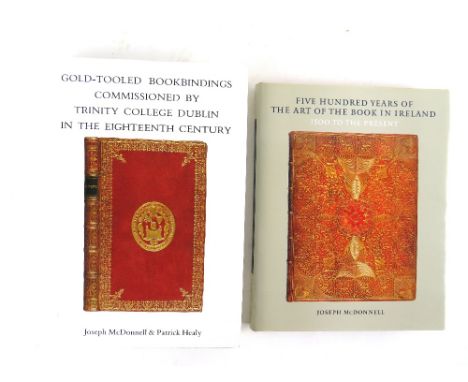 Irish Bindings: McDonnell (Joseph) & Healy (Patrick) Gold Tooled Book Bindings Commissioned by Trinity College Dublin in the 