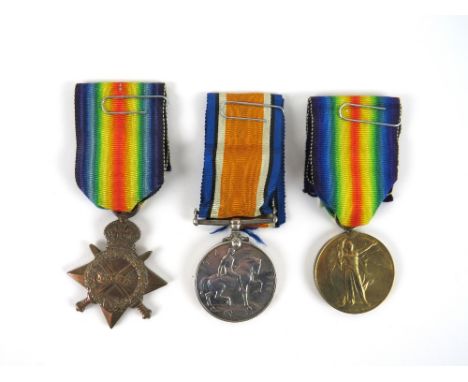 Medals: World War One [Irish Guards] A&nbsp;set of three Army Issued Medals for Private R. Sheppard, Irish Guards, No. 1262, 