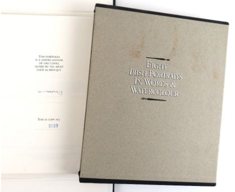 Signed Limited Edition  Le Brocquy (Louis)&nbsp;Eight Irish Portraits,&nbsp;4to Dublin 1990.&nbsp;First Edn., Portfolio of 8 