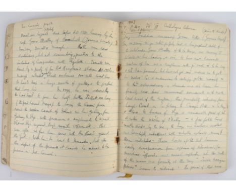 Manuscript in Irish  Manuscript Anon: A manuscript copybook containing poetry and historical notes in attractive clean Irish 