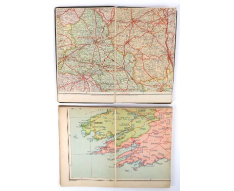 Irish Map: Bain (James)ed.&nbsp;Geographia&nbsp;Road Mileage Map of Ireland - cold., folding linen backed. London (Geographia