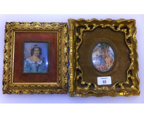 Two continental portrait miniatures