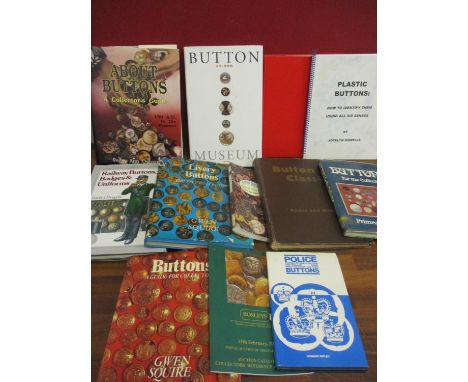 A quantity of books on buttons to include The Button Museum book in Japanese and Button Classics by Cause and Maple, 1941 by 