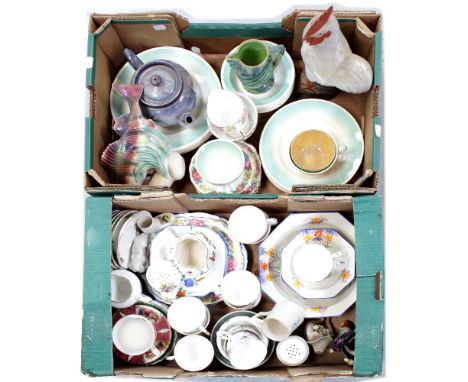 A quantity of mixed ceramics to include a Susie Cooper part dinner service, six Staffordshire cups and saucers, milk jug and 