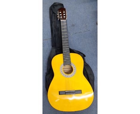 A Chantry 6 string guitar with travel case together with a boxed Casio Songbank SA-5 keyboard. 